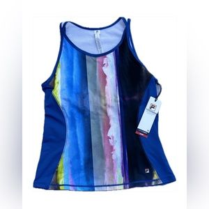 Fila Galaxy Printed Full Coverage Women's Tennis Tank Size L NWT